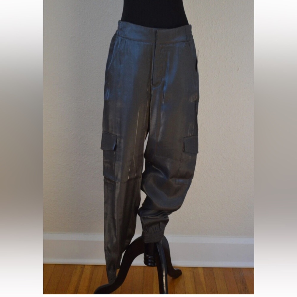 Anthropologie Dark green/Gray Shimmer Shine Joggers Cargo Pants Medium XSP
